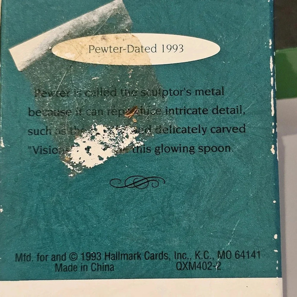 Hallmark Keepsake Ornament "Visions of Sugarplums"  Pewter 1993 - Picture 5 of 7